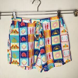 Cynthia Rowley Sleepwear Shorts Fish Butterfly Sun Nature